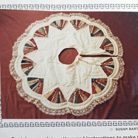 Victorian Fan Tree Skirt Pattern Complete Sewing Instructions 1985 Susan Bartlet - Picture 2 of 7